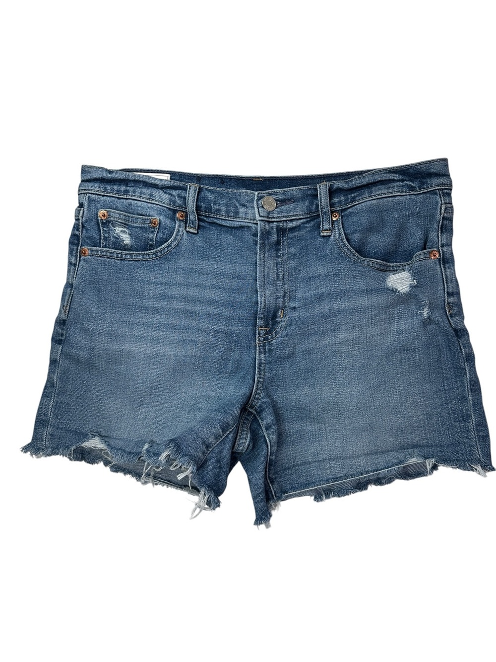GAP Denim Mid Rise Distressed Cutoff Jean Shorts Size 28 / 6